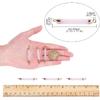 LiQunSweet 5 Pcs Natural Rose Quartz Crystal Stone Charm Connector Gemstones Links with Iron Findings Column Golden Bulk for Jewelry Making DIY