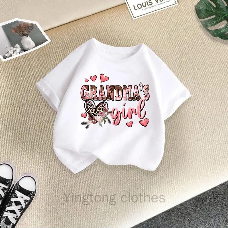 Летняя Мода Девочки Короткий Рукав Футболка Милый Принт Девочки Повседневный Универсальный Топ Трансграничный 100cm