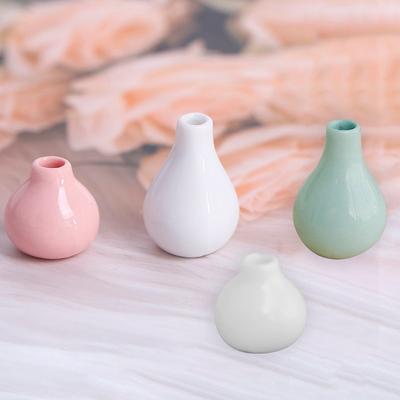2 Adet/takım 1:12Dollhouse Mini Seramik Saksı Bebek için seramik karo Minyatür Aksesuarları Simülasyon Mobilya Saksı