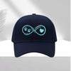 Infinite Paw Print Heart Love Baseball Cap Pet Lover Adjustable Sun Hat for Casual Outings