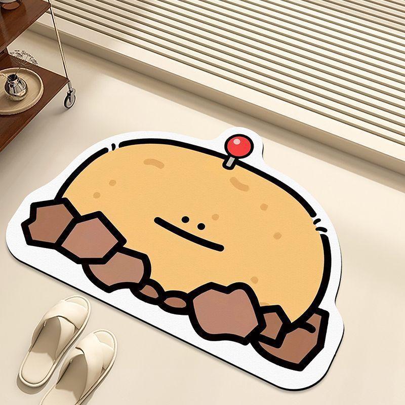 Cartoon Bathroom Mat Anti Slip and Dirt Resistant Easy To Maintain