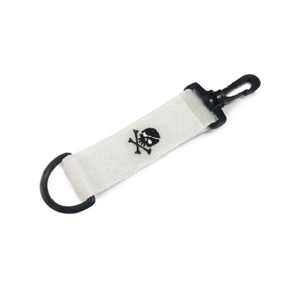 

Cleans Skull Golf Towel Carabiner Golf Cleaning Towel Magic Tape Cleaning Towel Golf Wiping Cloth белый