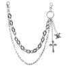 Punk Style Double-Layer Skull Pendant Chain for Pants – European & American Fashion