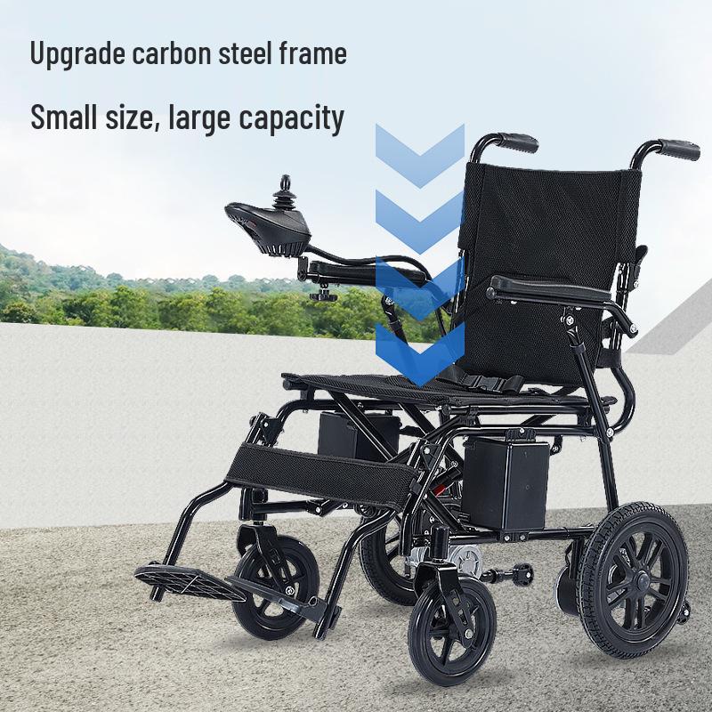 Compact Foldable Electric Dual-Use Wheelchair for Convenient Commuting