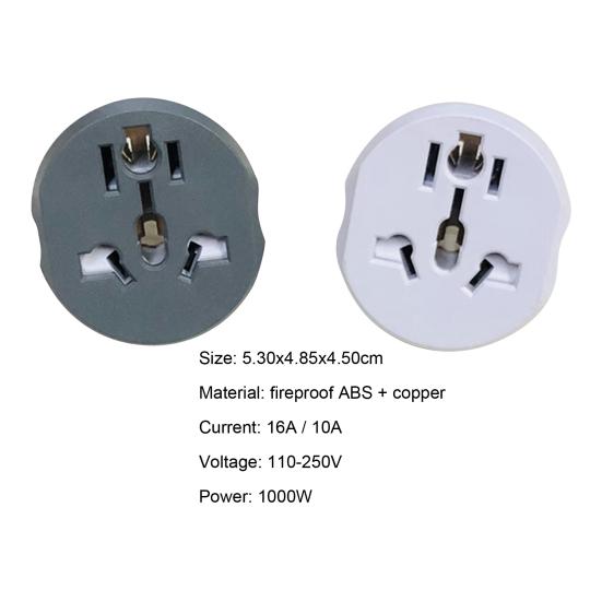 Steckeradapter Universalstiftbuchse US/AU/UK 2 Rund auf EU-Reisestecker