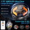 2025 New Military Smart Watch Men 730mAh Large Battery Flashlight AMOLED HD Display 3ATM Waterproof Outdoor Sports Smartwatch