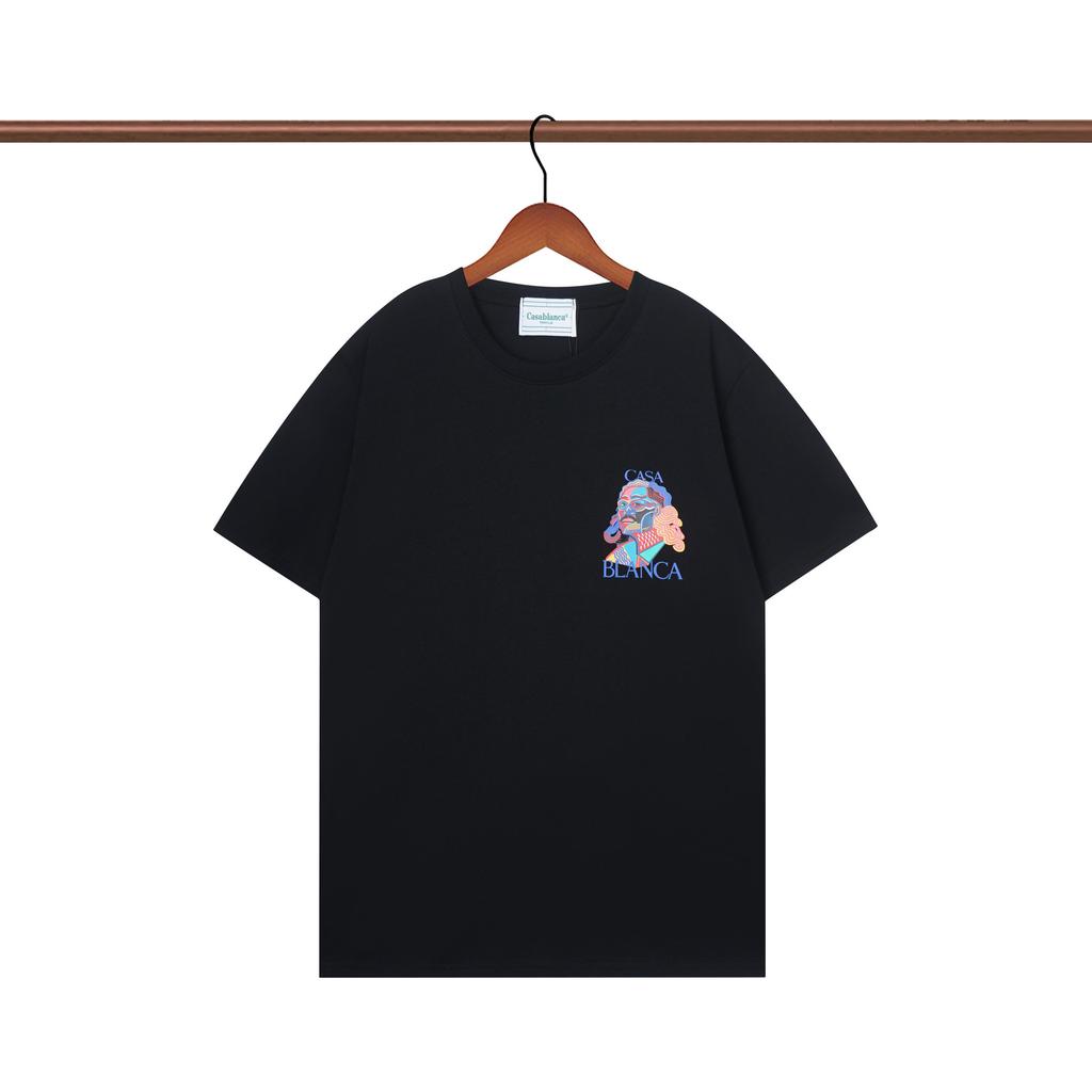 Casablanca 23 Frühling und Sommer Neuheit Fantasie Tor Sternenhimmel Schloss Casa Buchstaben Logo Kurzarm Partner T-Shirt