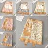 Flower Half-length Apron Canvas Cooking Half-waist Apron Fashion Work Clothes  Cooking