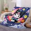 1pc Starry Night Sky Kuromi Design Blanket, Soft Throw for Home Decor, Perfect Gift for Family and Friend, Seasonal Use, Cozy Bedding Cover, Living Ro