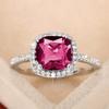 Silver Plated color Rings for Women Tanzanian Red Stone  Wedding Engagement Ring Wholesale Size 5-11 Trendy Accessory