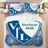 VfL Bochum 1848 Patroon Beddengoed Dekbed Set Dekbedovertrek Kussensloop Huisdecoratie Verjaardagscadeau (1 dekbedovertrek + 2 kussenslopen, zonder binnenkussen)