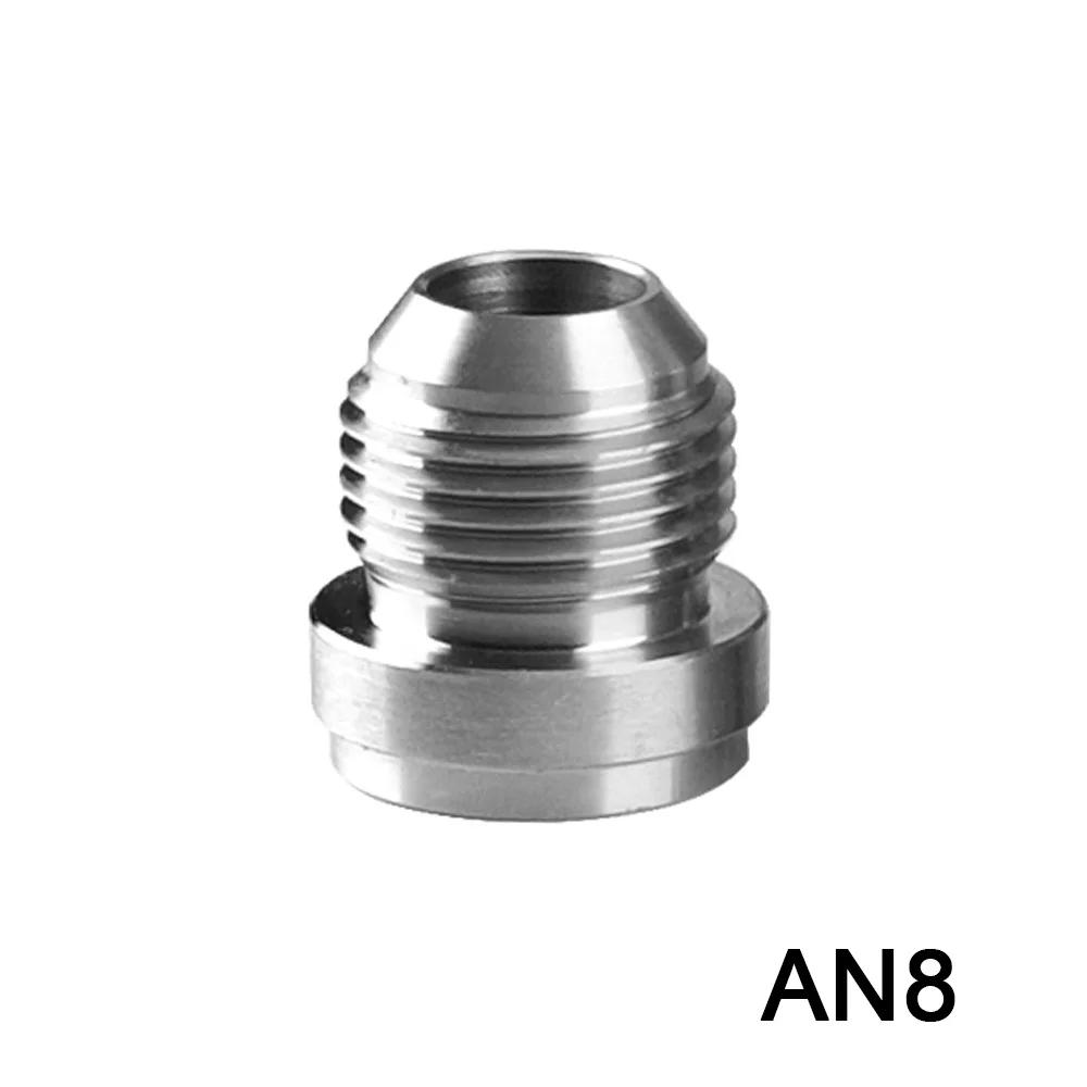 1PCS  Male Billet Stainless Steel Straight Male Weld Fitting AN6 AN8 AN10 AN12 AN16 AN20 Adapter Weld Bung Nitrous Hose Fitting