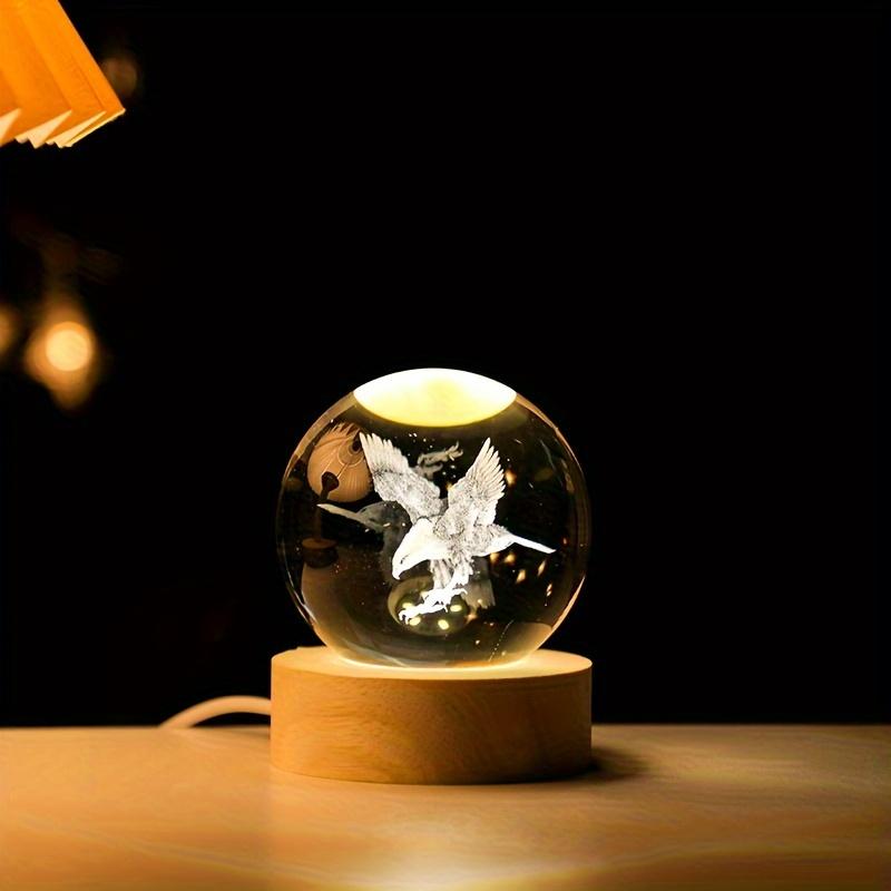 3DSolar Crystal Ball 60mm 3D Solar System Crystal Ball|Laser Engraved Moon Crystal Gift with Galaxy Crystal Sphere for Physics Lovers and Space Models