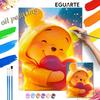 Oil Painting Winnie the Pooh Heart Art Handmade Diy Painting Home Decoration Gift