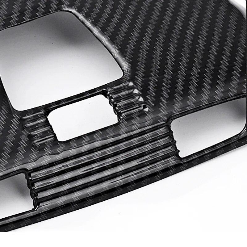Carbon Fiber ABS Auto Roof Reading Lamp Light Panel Trim Cover Sticker For BMW X5 G05 X7 G07 2018- Car Interior  Accessories