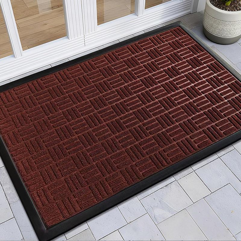 European Half-Round Dirt-Resistant Entrance Mat – Non-Slip Mud Scraper Rubber Carpet