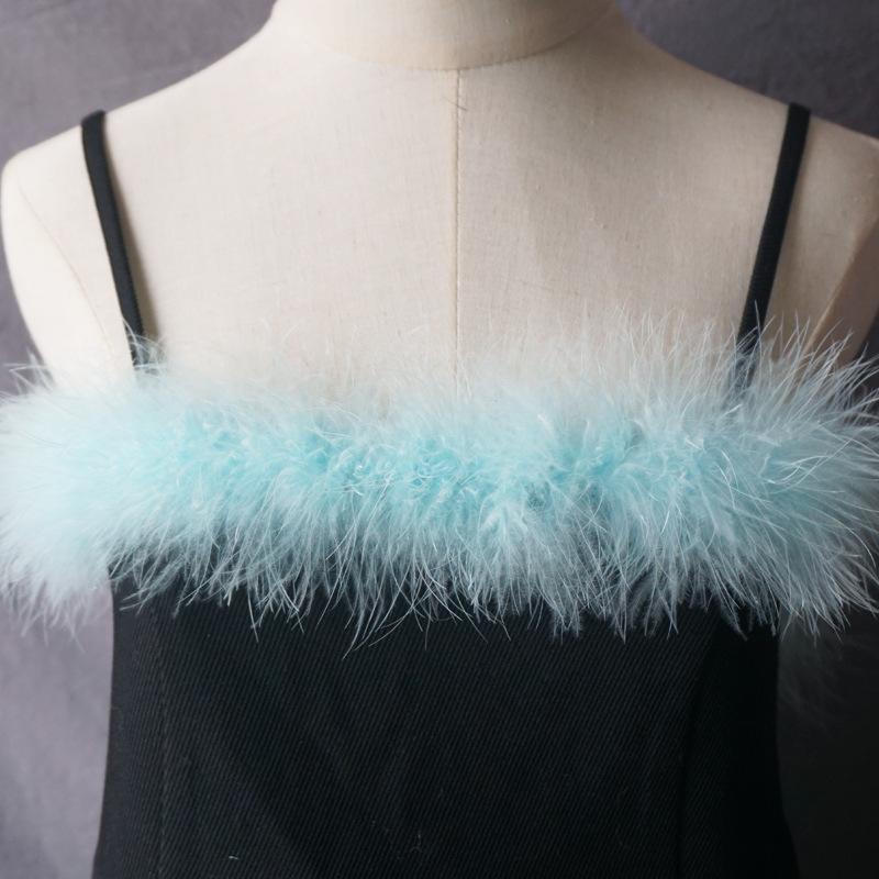 Full Fluff Strips, Turkey Hair, Plush Feather Strips, Headdress, Ornament, Decorative Feather Material, Clothing Accessories