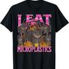 I Eat Microplastics Funny Cat Meme Bootleg Graphic Men Women T-Shirt