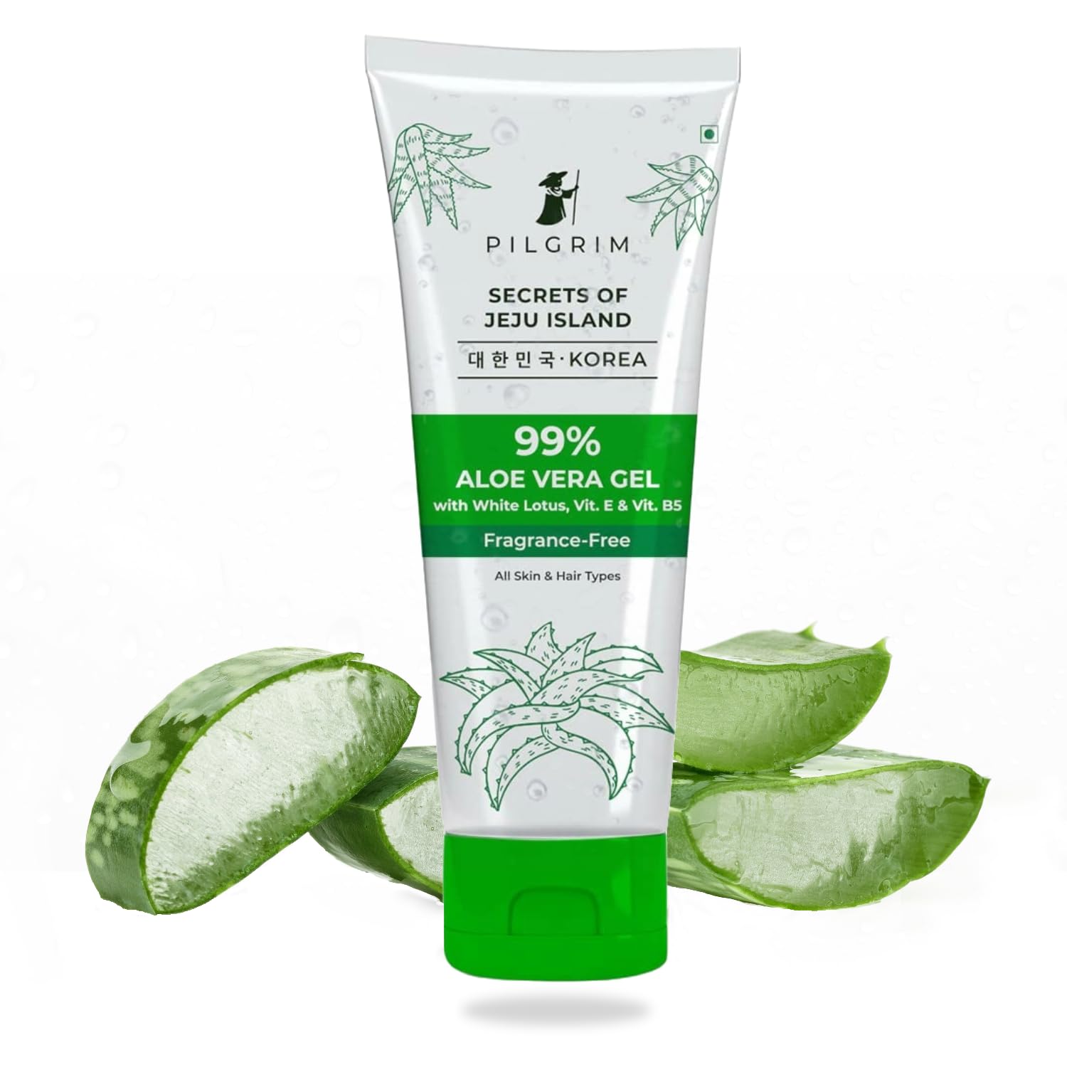 

PILGRIM 99% Pure Aloe Vera Gel 200ml with Vitamin E & B5 for Face and Hair Hydration & Softening