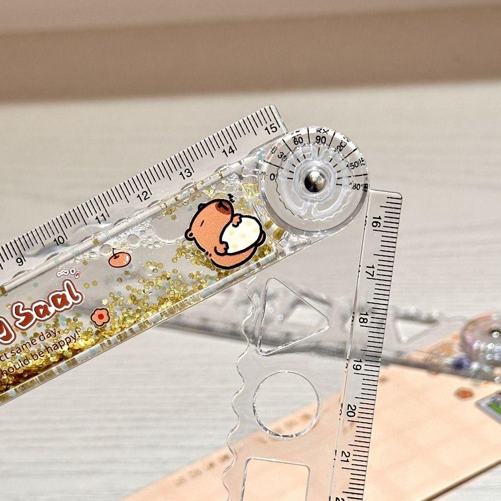 Measuring Tools Folding Ruler Quicksand Drawing Ruler Back To School Capybara Ruler  Student Use