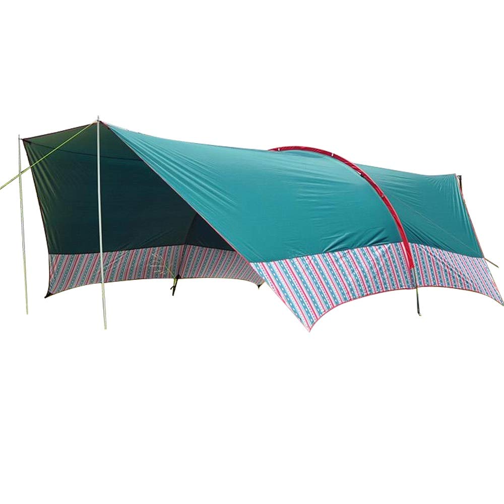 

Tarp tent sunshade green octagon type with storage bag peg 6 150D Oxford fabric poles, ropes, included, set, m, [for 8-10 people] [item] зелёный