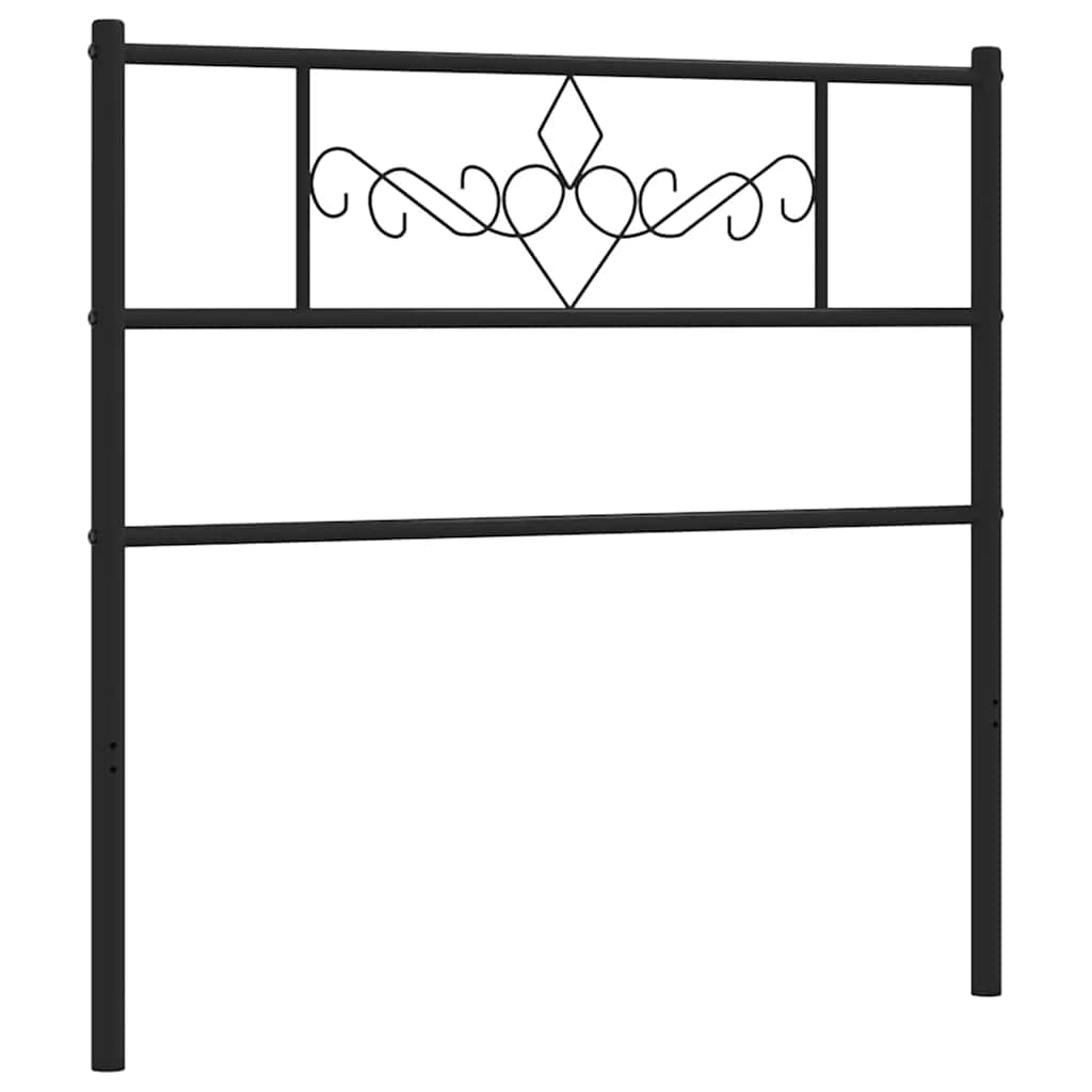 Replacement Headboard Metal Black 75 Cm