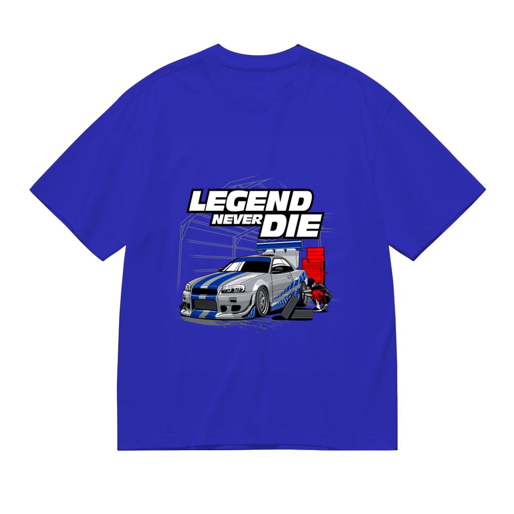 Cool Jdm Racing Car Graphic Tshirt Unisexs Black Oversized Streetwear Legend Never Die Sportscar Tee Short Sleeve Casual Shirt