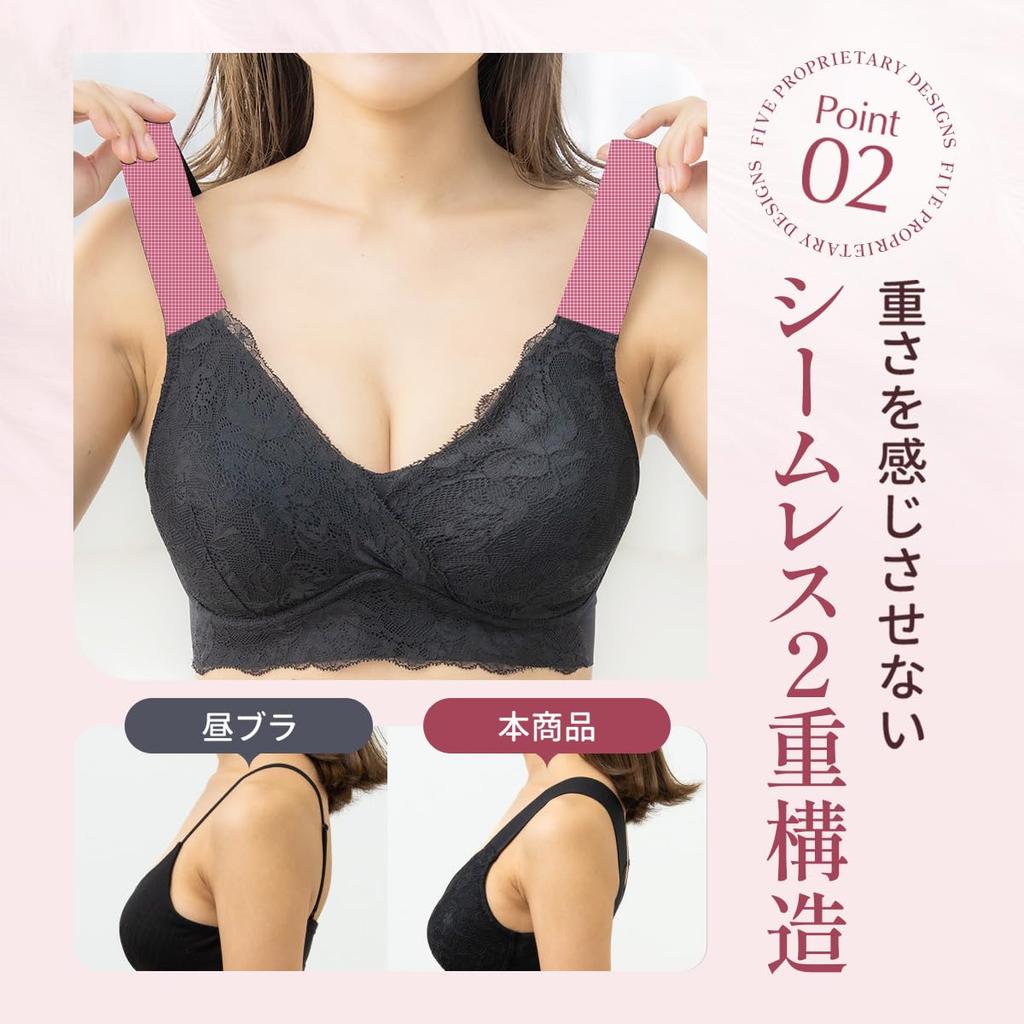 Cellnote Soft and Smooth Fit Night for Day and Night High Size S Cellnote. Bra, Use, Non-wired, Seamless, Underarm, Lace, Black,
