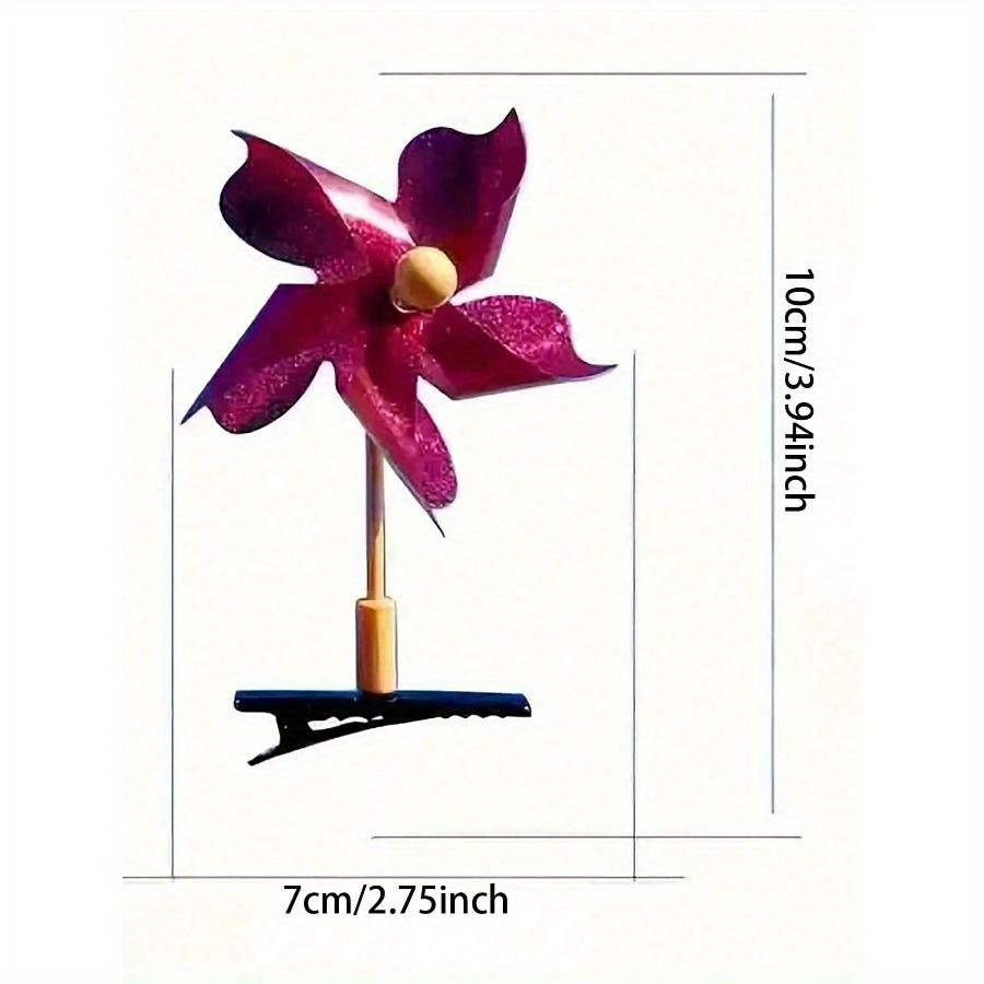 Colorful Windmill Hair Clips - Fun and Cute Headwear Accessories, Perfect for Parties and Gift Styles Random (Random Colors)