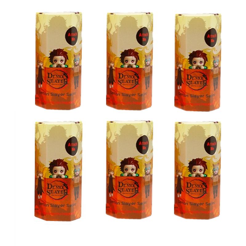 Car New 12-piece set Sonneess Angel Anime Demon Slayer  Handmade Anime Cartoon Doll Desktop Computer Screen Ornaments