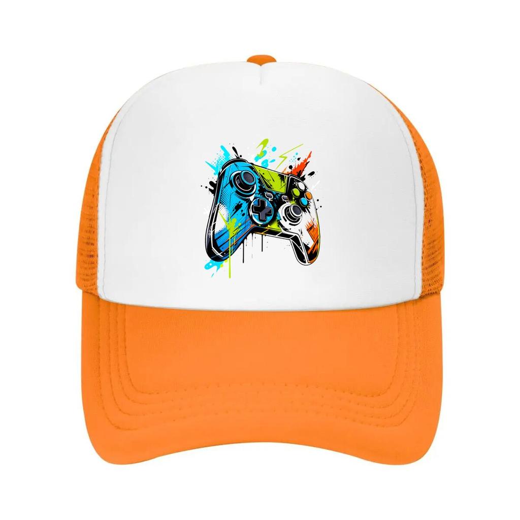 Neon Street Gamer Splash Controller Mesh Baseball Cap Casual Hat Outdoor For Womens Unisex FeUnisex