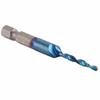 High Speed Steel Plated Blue 6.35mm Hex Shank Tap Drill Bit HSS Compound Tap (M3)