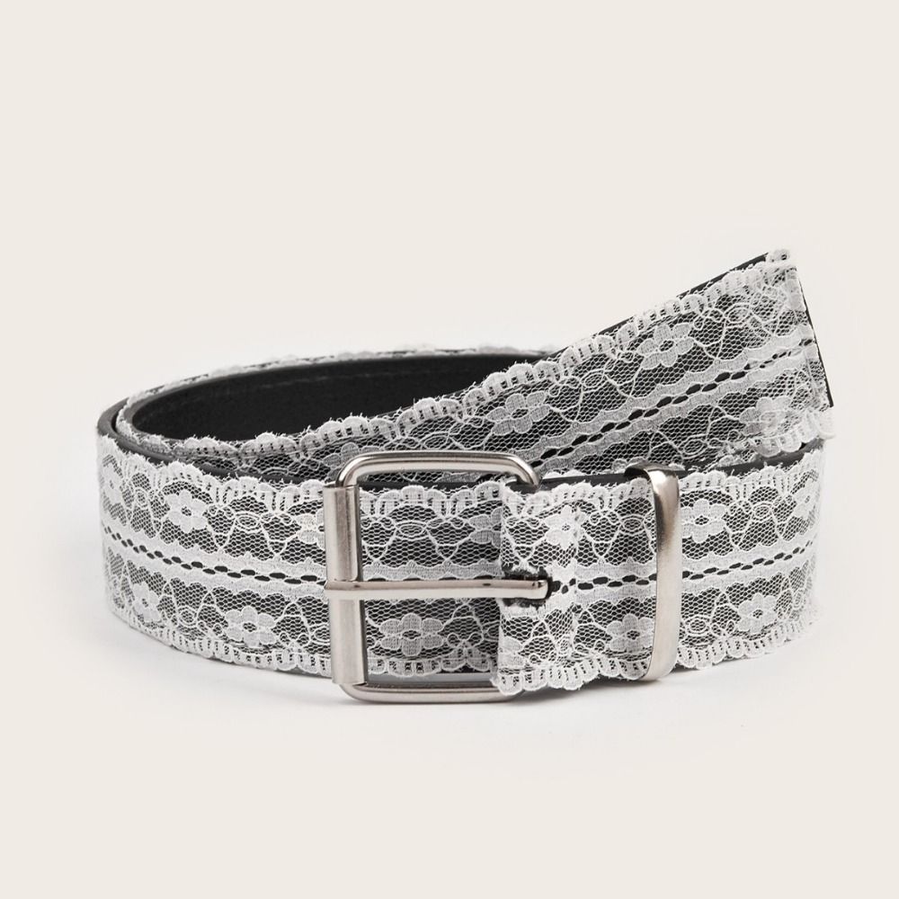 Beautiful Lace Waist Belt Leather Jeans Belts Elegant Lace Waistband for Women Skirts and Jeans