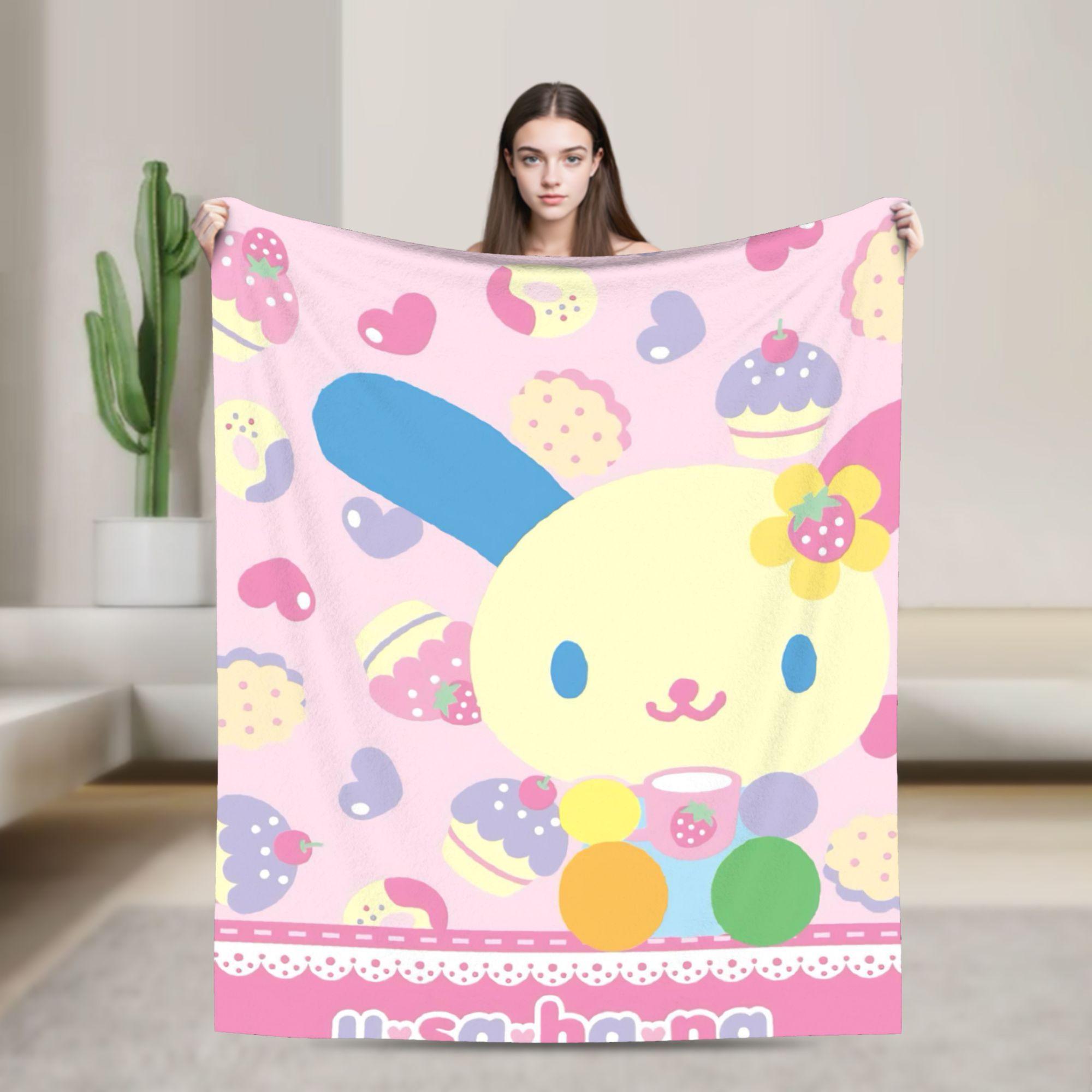 

Usahana Cartoon Blanket Super Soft Pattern Plush Throw Blanket For Students Outdoor Flannel Bedspread Bed Cover 75x90cm