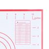 Baking Mat Silicone Non Slip Heat Resistant Dough Mat with Scale for Home Kitchen 29x26cmRed