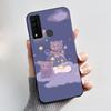 Casing For TCL 20 XE Case Aesthetic Fashion Cute Cat Astronaut Black Soft Silicone Protective Back Cover For TCL 20XE Phone Case
