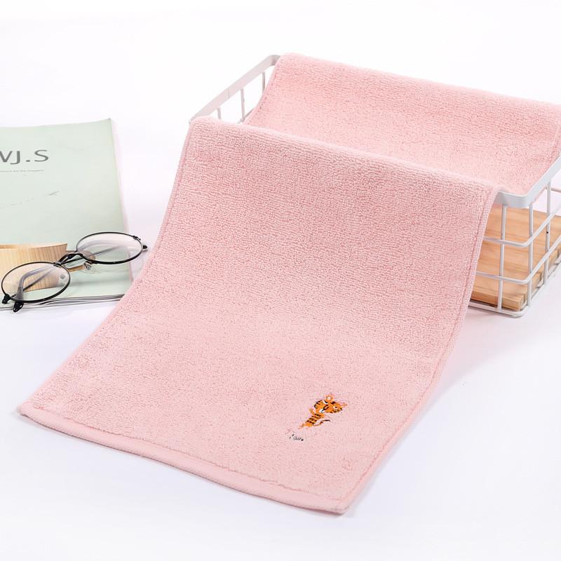 

1 шт. 25x50 см мультяшное вышитое хлопковое полотенце для рук и лица для детей, впитывающее воду 25x50cm