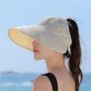 UV Protection Large Brim Sun Hat Letter UV Protection Hat Stylish Summer Panama Hat  Men