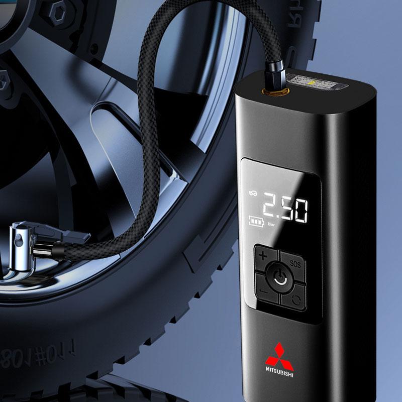 Car Tire Inflator Smart Digital Inflatable Pump Bicycle Boat Air Pump For Mitsubishi Outlander Lancer 10 9 ASX RALLIART Eclipse L200 Pajero