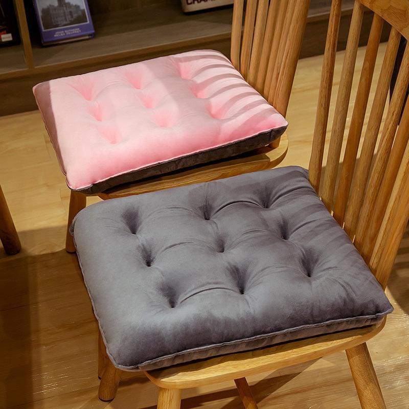 Velvet Fabric Double Sided Seat Mat Four Seasons Universal Stool Pads Office Sitting Soft Chair Cushion Backrest 35cm
