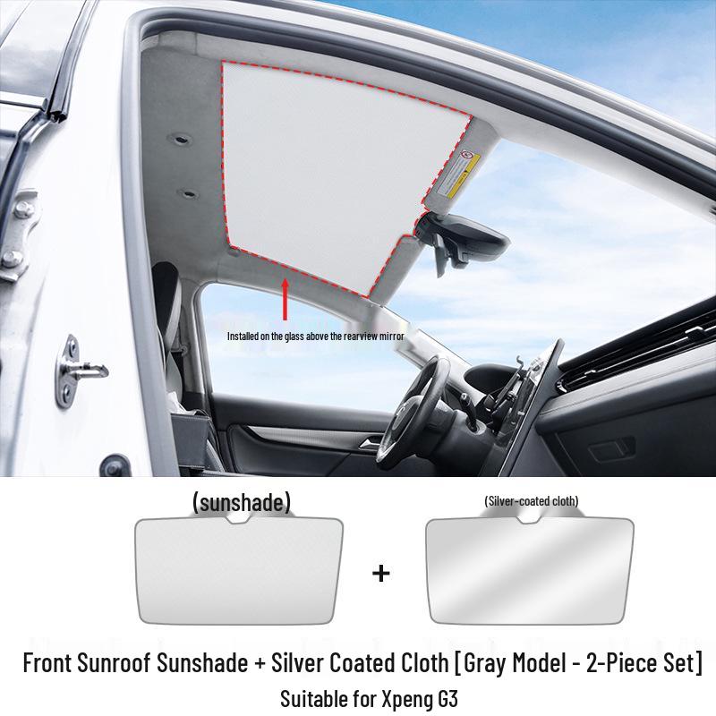 XPeng P7 P5 G3 Sunroof Sunshade: Ice Crystal Curtain for Heat Insulation & Sun Protection