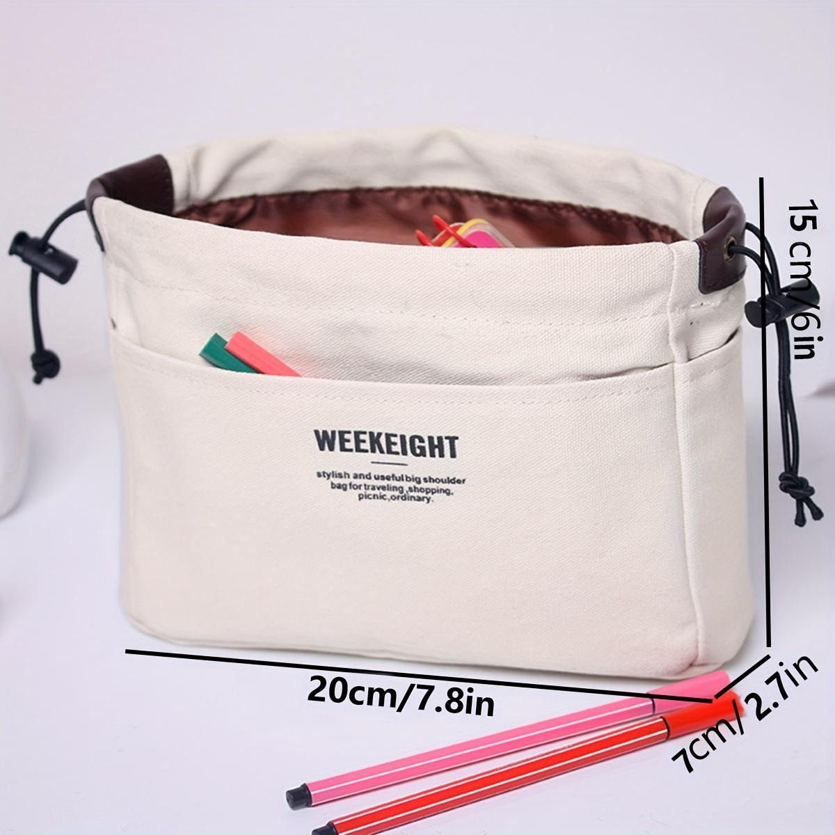 

Waterproof canvas portable bag, middle bag, makeup bag, multi-functional travel storage bag бежевый
