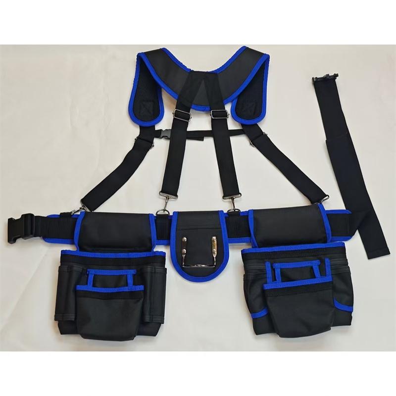 

Пояс для инструментов с подтяжками 22 кармана Сверхпрочный Регулируемый на талии Органайзер для инструментов для электрика плотника строительных работ