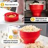 1pc Microwave Popcorn Maker-3L Large Capacity,Foldable Silicone Bowl,BPA-Free & Dishwasher Safe, Perfect for Family Movie Nights
