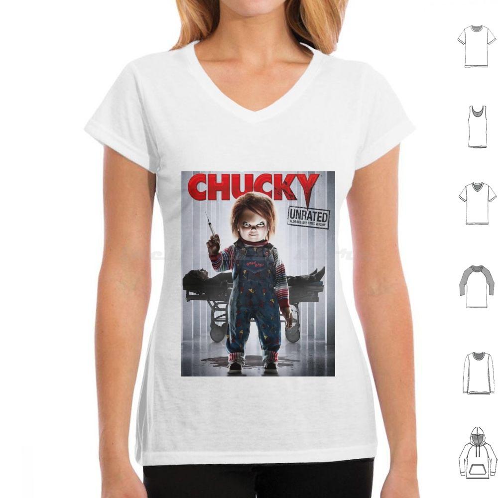 

Chucky T Shirt Big Size 100 Cotton Chucky Halloween Childs Play Horror Movie Movies Horror Scary Movie 90s Cult Killer Blood 4XL