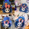 Cute Rabbit Judy Carrot Decoration Plush Backpack With Design Drawstring