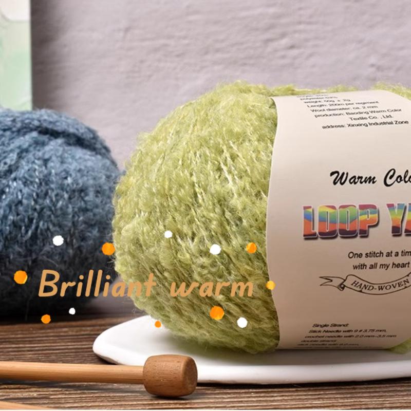 50g/roll Blended Coil Yarn Teddy Roll Yarn Soft Knitted Crochet Dyeing Yarns DIY Hand Knitted Crochet Knitted Sweater Hat Doll