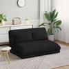 Adjustable Footstool Black Fabric