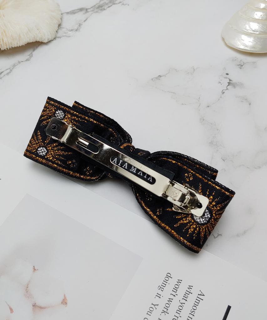 Maia Retro Pearl Hairpin - Brown
