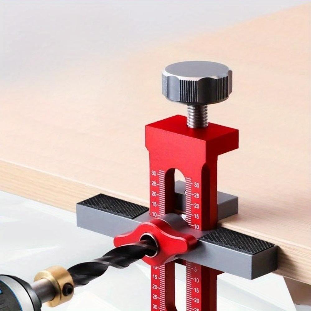 1PC Wardrobe Cabinet Door Panel and Rebounder Punched Mounting Jig Woodworking 10mm Doweling Drilling Guide Locator Installing Clip